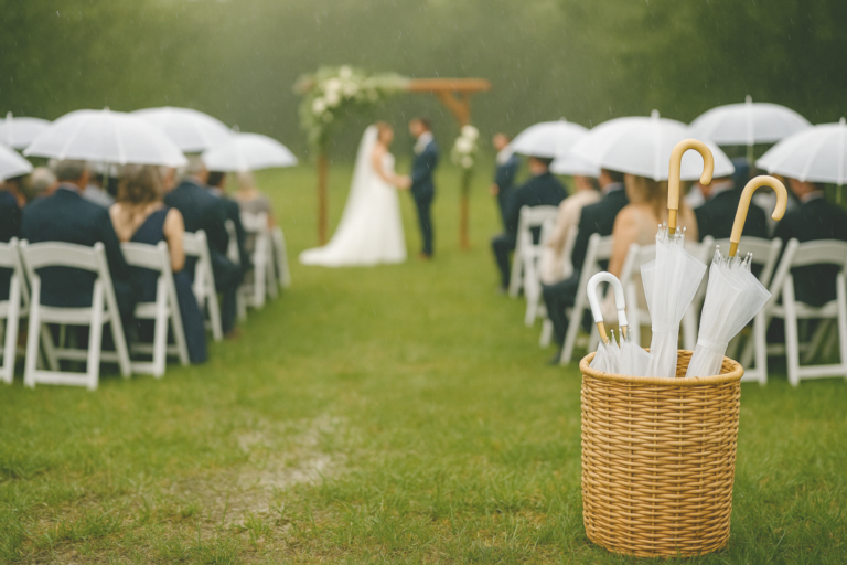 rainy wedding with umbrellas_2